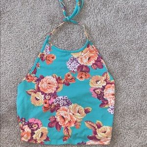 AMBIENCE APPAREL HALTER CROP TOP